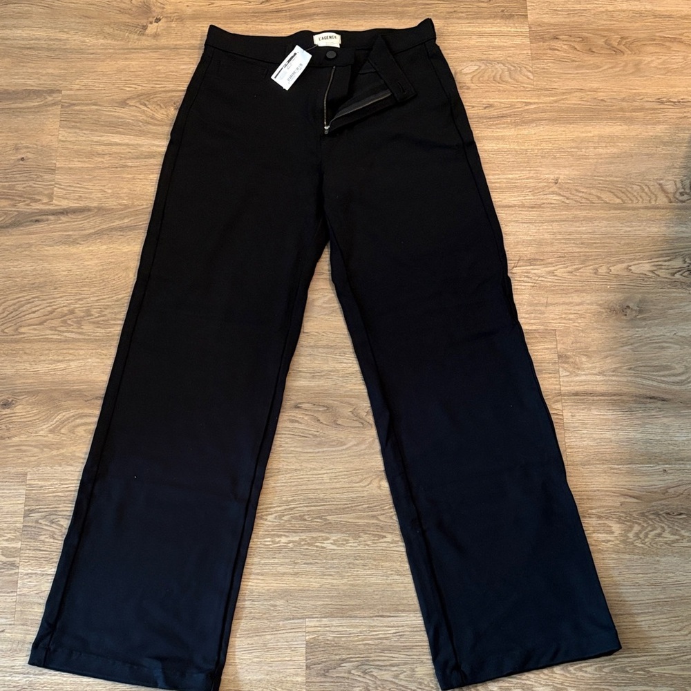 L'AGENCE Classic Black Stretch Trousers